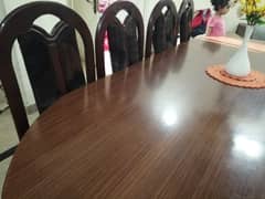 dining wooden table 8 chairs set