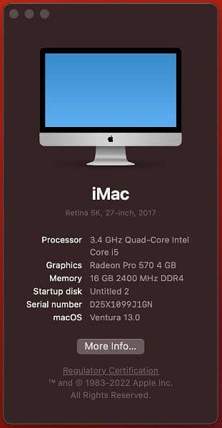 iMac 2017 5k Retina 27" 2