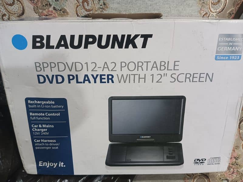original BLAUPUNKT portable DVD player with 12 " screen 0