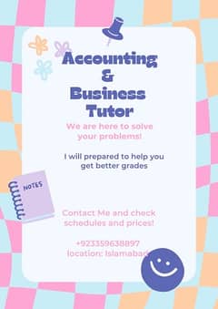 online Tutor for Accounting , Business & Economics Subjects