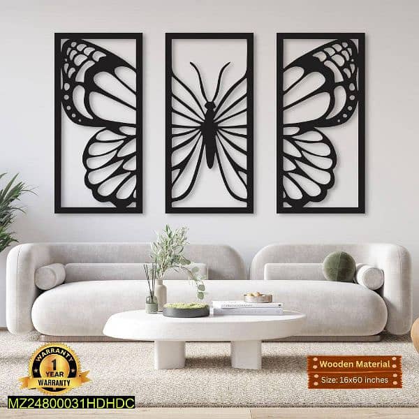 butterfly split Wooden frame 0