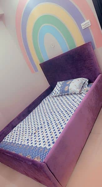 queen size velvet bed . . 1