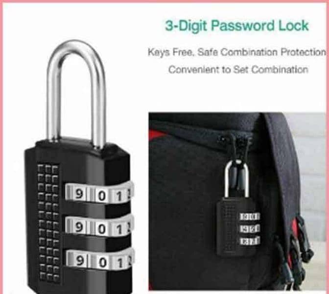 3 Digit Password Combination Padlock 0