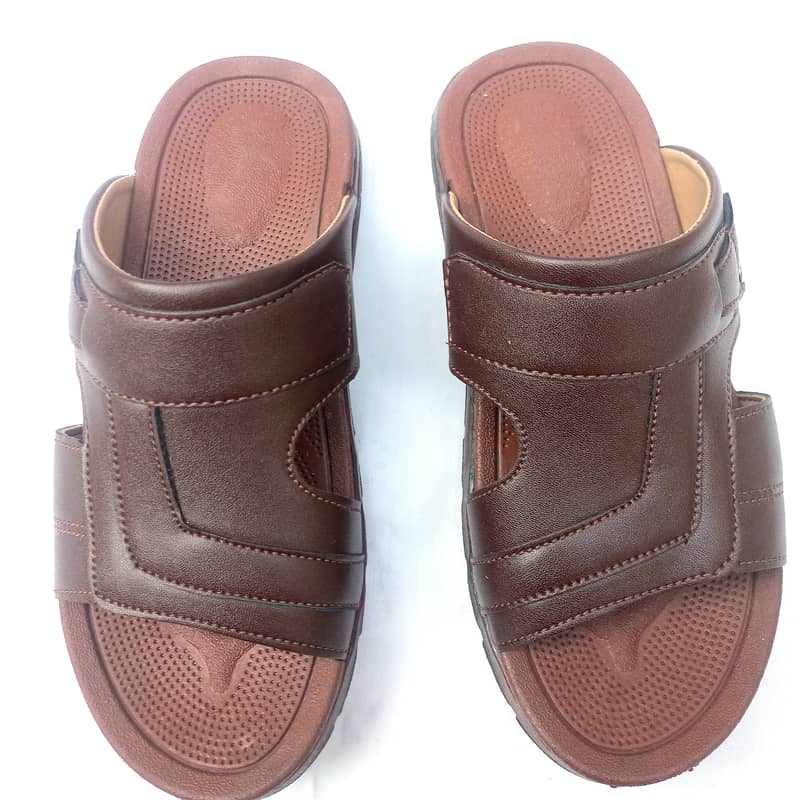 Pure [Rexine] Slippers For Men Outdoor Fashionable Leather Chappal Fo 3