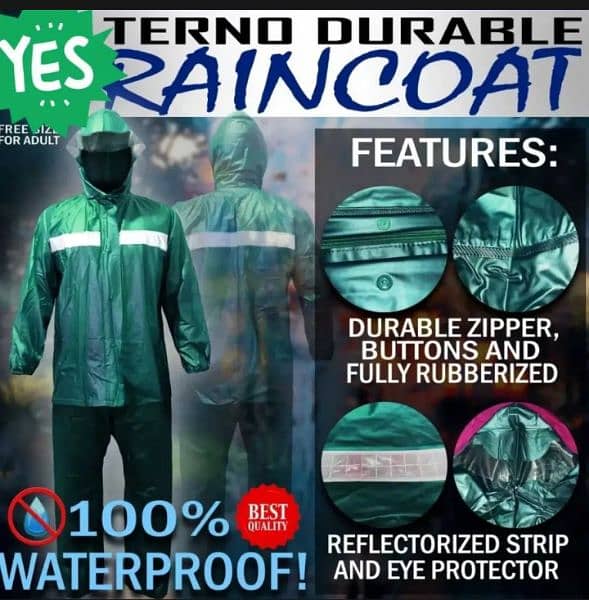 PVC Rubber Raincoat  Barsati Imported YD-912 Original Brand 2