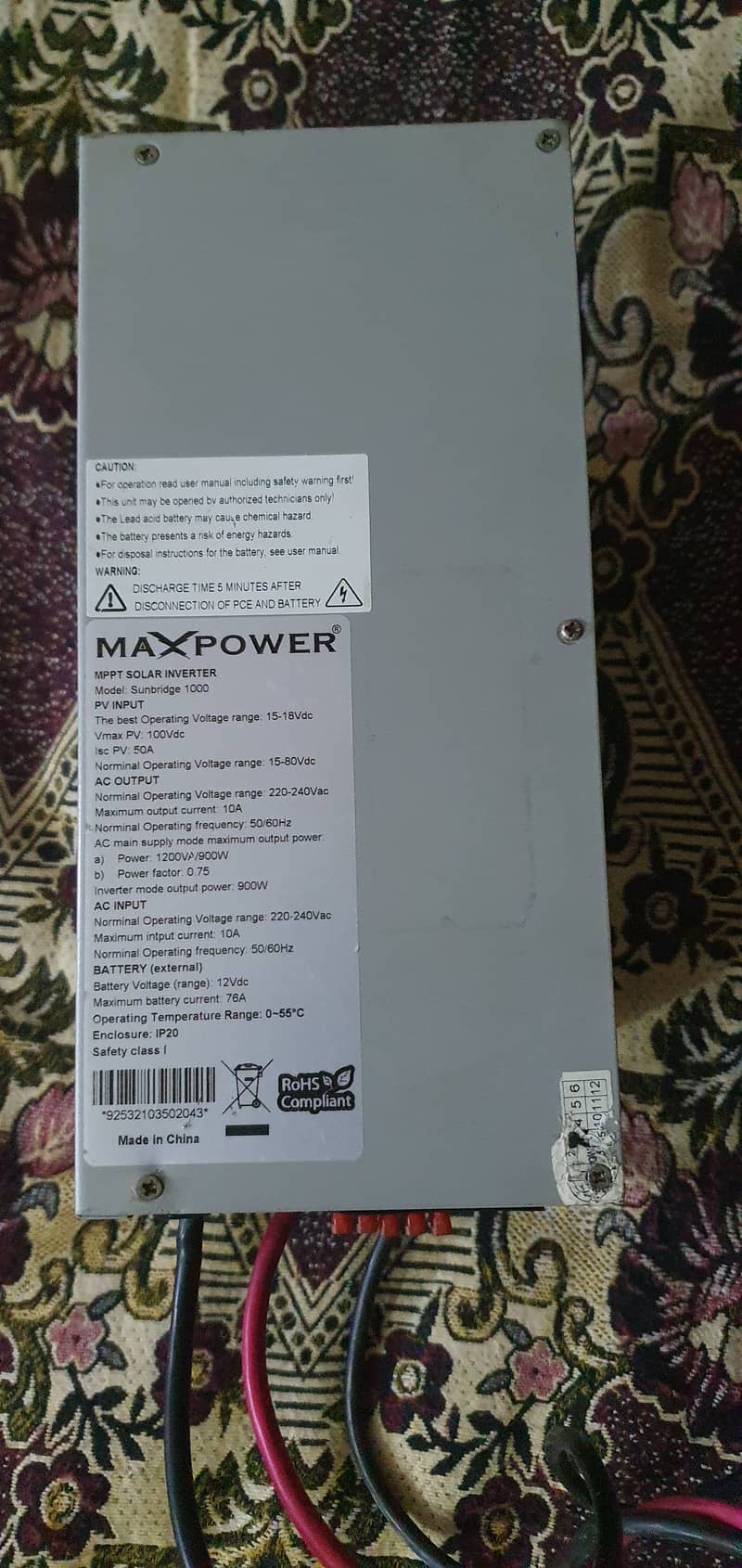 Maxpower Sunbridge 1000va -900w hybrid inverter 1