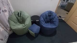 Jumbo/XL Bean Bag with foot rest