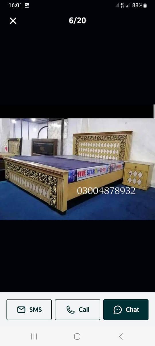 Bed set , Brass Bed set , wooden Bed set , King size Bed set 17