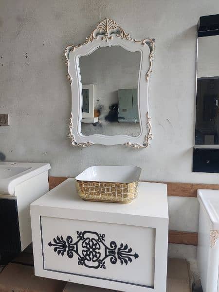 bathroom vanity cabinet PVC with mirror 2