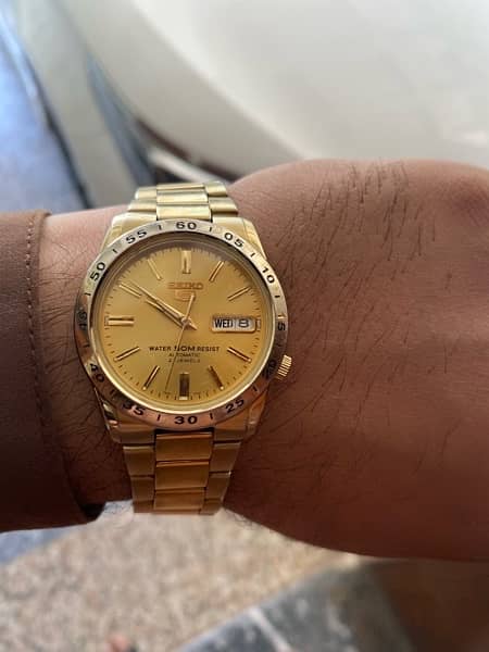 Seiko 5 Gold plated Mens watch SNKE05K1 0