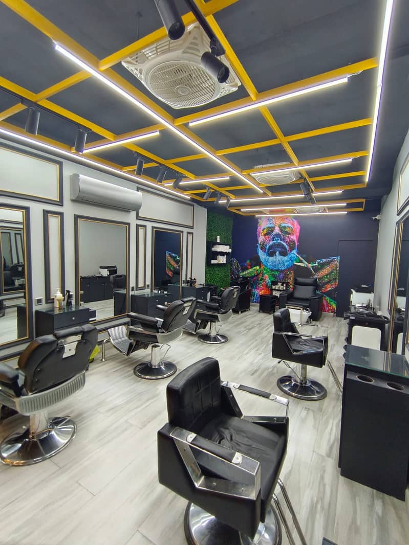 running ladies & men's saloon for sale / profitable business in lahore 0