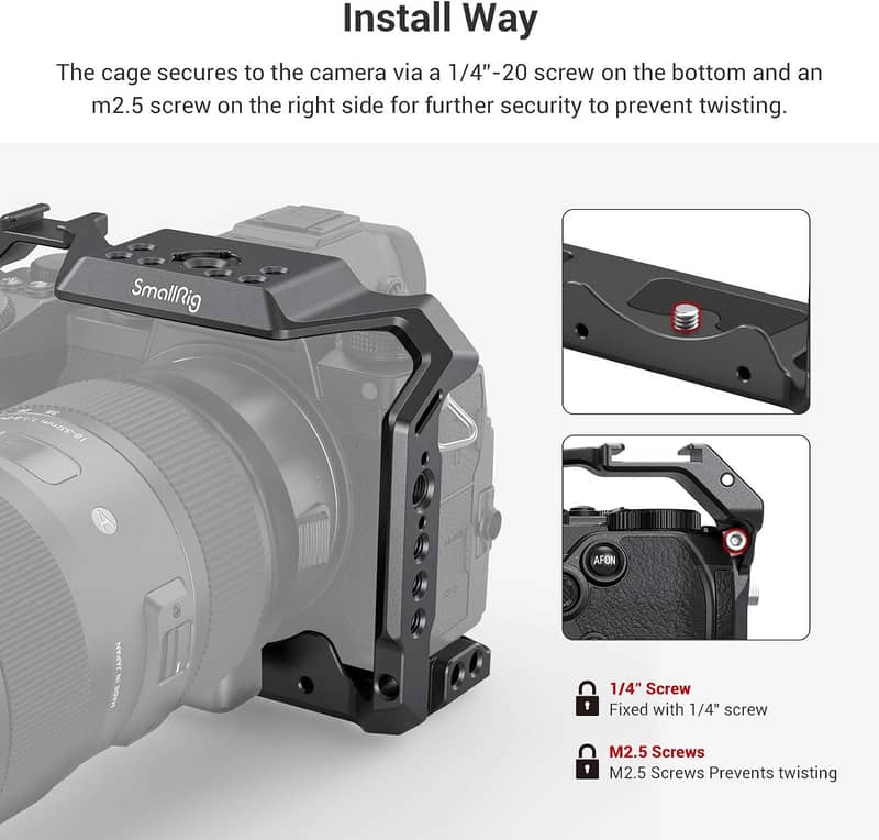 SmallRig S5 Cage Kit for Panasonic LUMIX S5 Camera, Aluminum Alloy 2