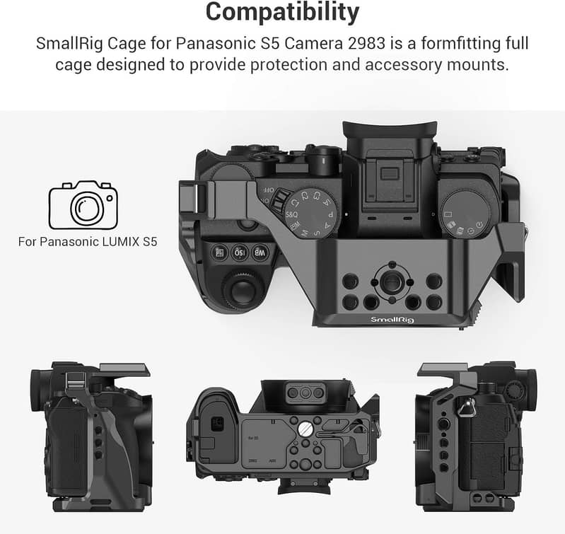 SmallRig S5 Cage Kit for Panasonic LUMIX S5 Camera, Aluminum Alloy 6