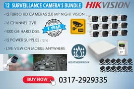 12 CCTV Cameras Bundle, Brand HIK Vision