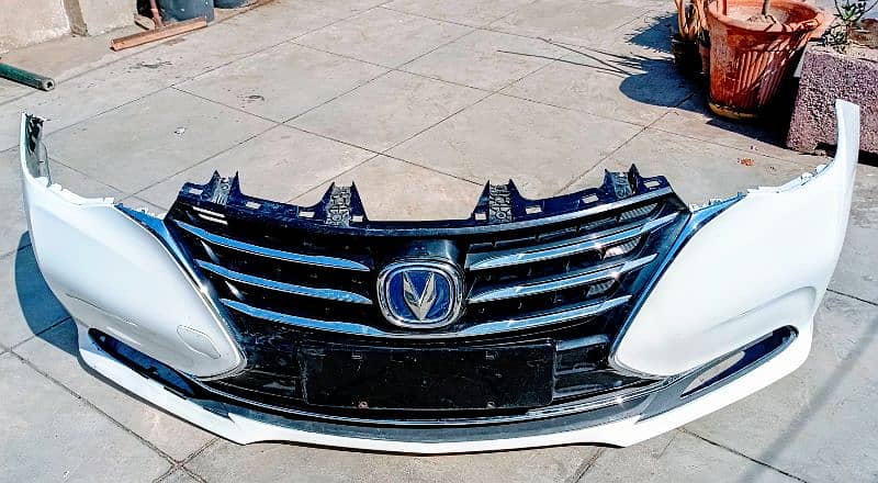 Changan Alsvin Front Bumper with Lower Chrome Grill front Chrome Grill 4