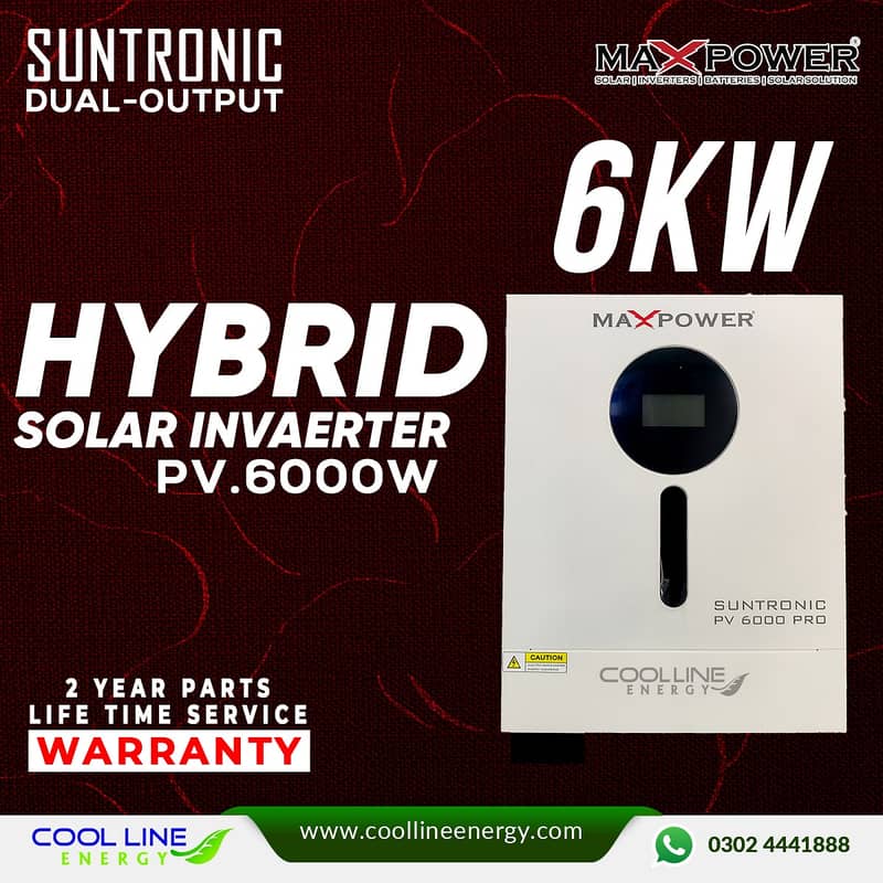 6kw Maxpower Suntronic Hybrid inverter 0
