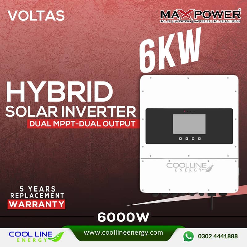 Maxpower 6kw Hybrid Inverter - VOLTAS - IP65 0