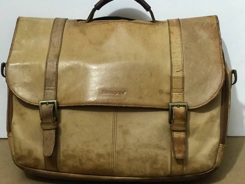 2, Samsonite Leather laptop bag  / Office Bag / documents bag 0