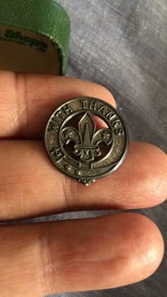 vintage Sterling Silver Scout Badge