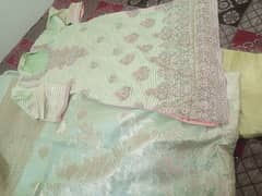 light green imbroidary dress and ruste colour dress heavy embroidery