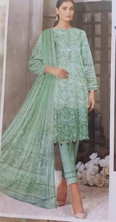 3 PC 100% pure  lawn suit available