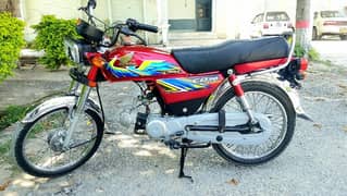 honda cd 70 model 2021 red color 10 by 10 condition