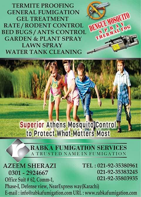 Rabka Pest Control Services Provider Karachi Zone 9