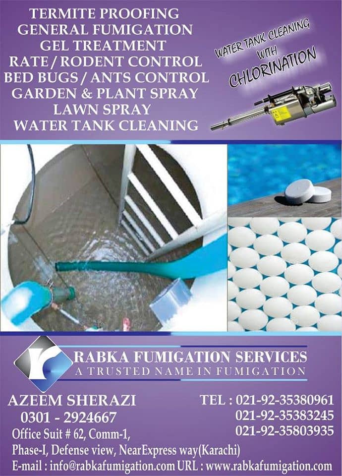 Rabka Pest Control Services Provider Karachi Zone 11