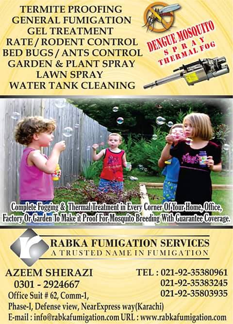Rabka Pest Control Services Provider Karachi Zone 12
