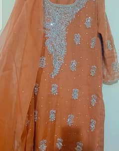 embroidery and Cora dabca work 3 piece suit