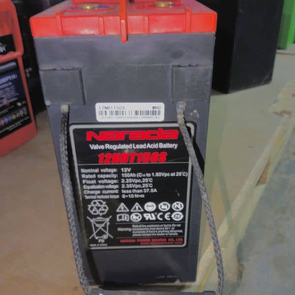 Narada /12V/150Ah/ dry battery 10 days checking warranty 1