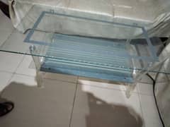 total glass center table