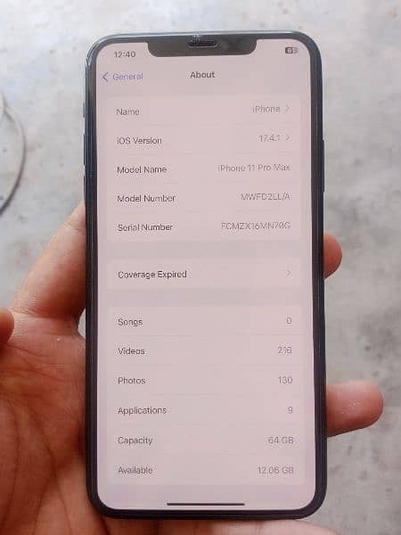 Iphone 11 Pro Max non pta (64gb) jv water pack 5