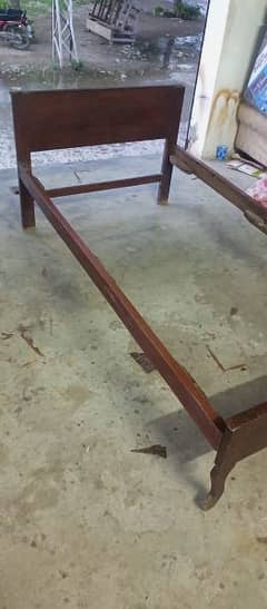selling 2 single wooden bed for sale