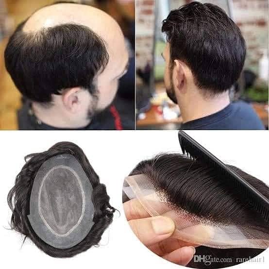 Men wig imported quality hair patch _hair unit(0'3'0'6'4'2'3'9'1'0'1) 3