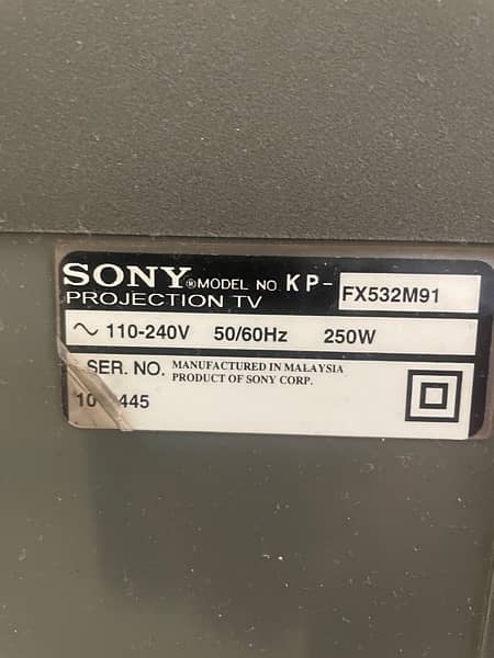 Sony projection tv 0