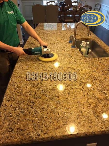Marble Chips Tiles Cleaning Polishing 3