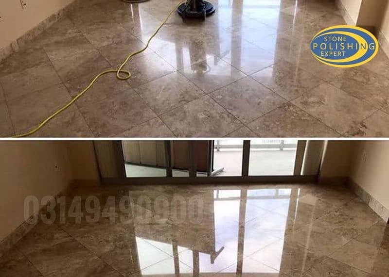 Marble Chips Tiles Cleaning Polishing 6