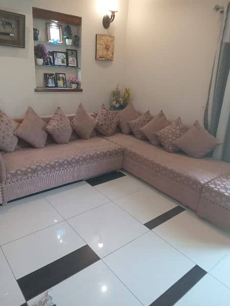 L Shaped, Table and 5 Seater Set 2