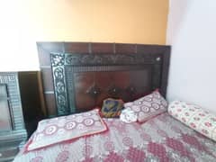 Double Bed with dressing sheesha and side tables