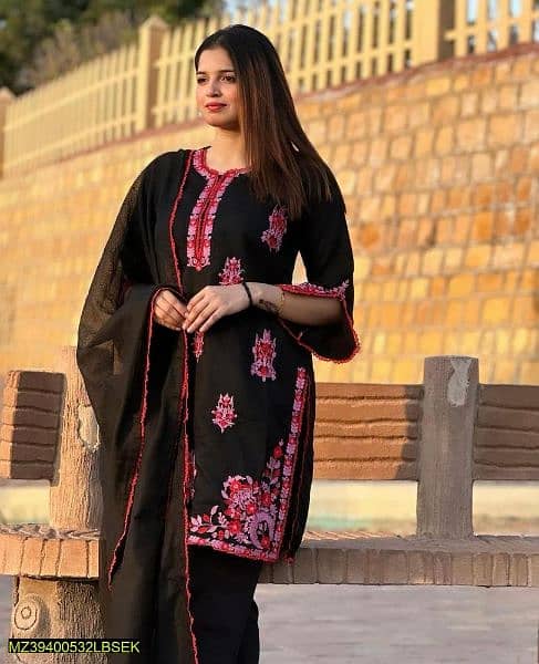 2pcs Women's Stitched Khaadi Embroidered Suit  DELIVERY ALL OVER PAK. 0