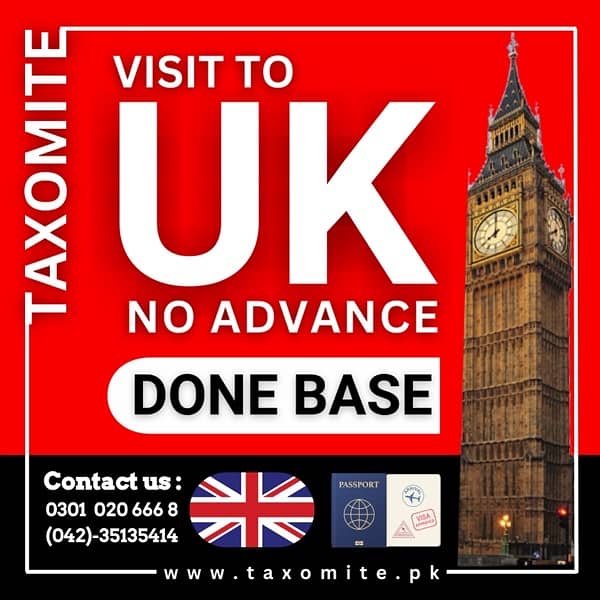 UK Visit Visa 6 Months on Done Base No Any Advance 100% Working 0