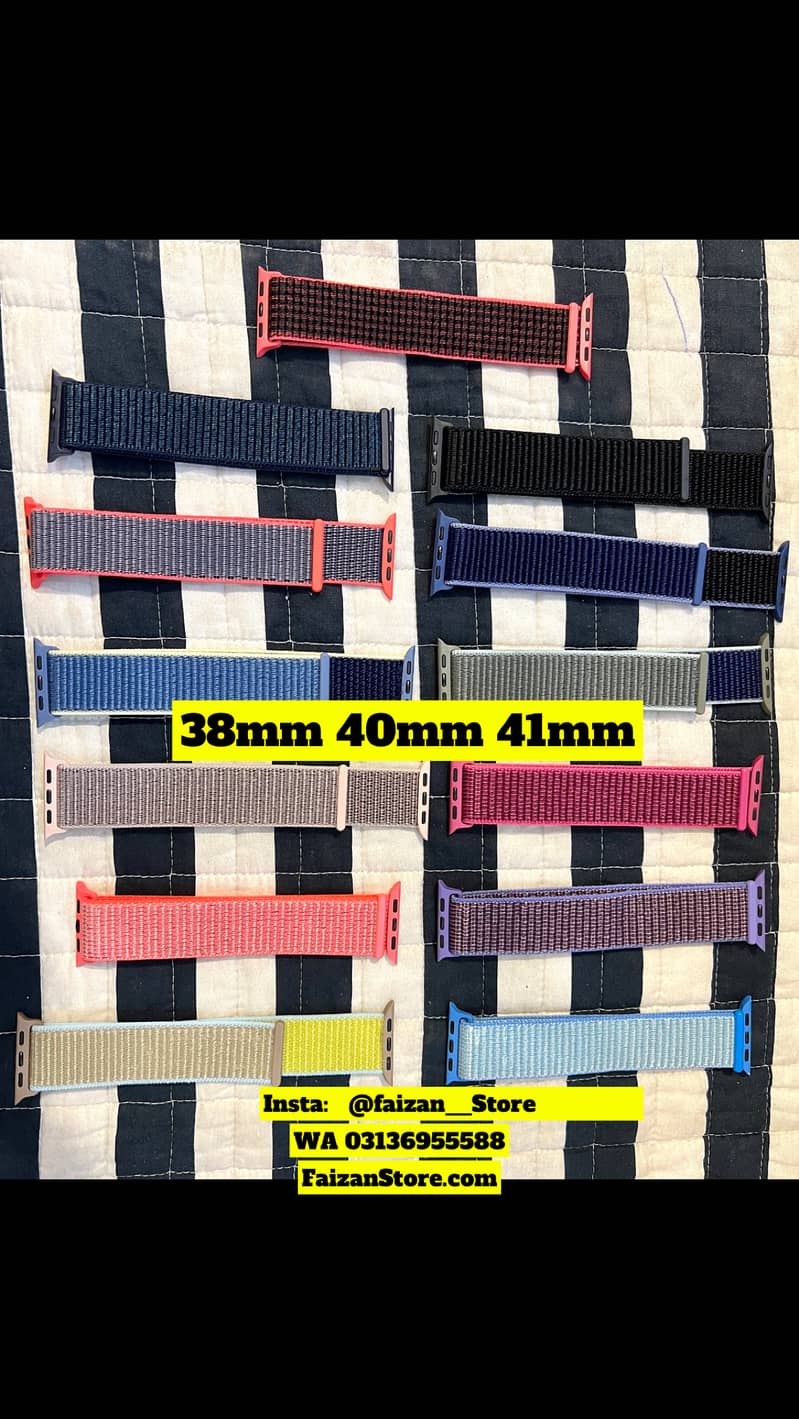 For Apple Watch Strap Nylon Fabric Series 9 8 7 6 5 4 3 SE 38 40 41 42 2