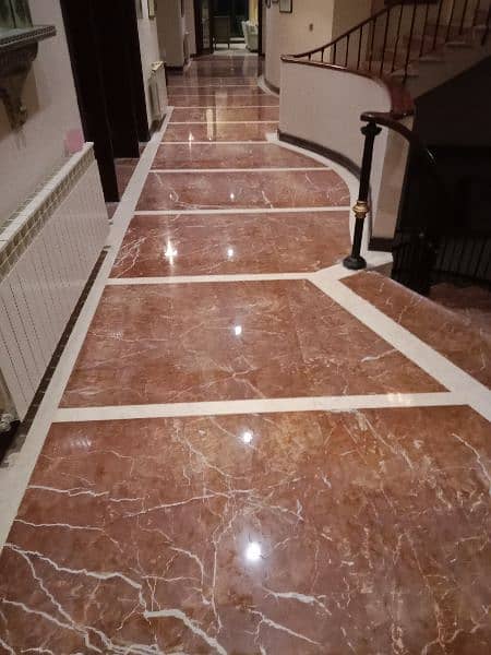 Marble / chips stairs and kitchen counter polish service /tiles clean 17