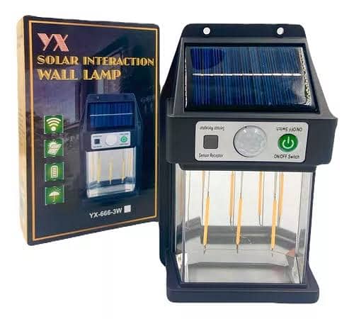 solar interaction Wall lamp YX-666-3W Torch light with hammer and cutt 0