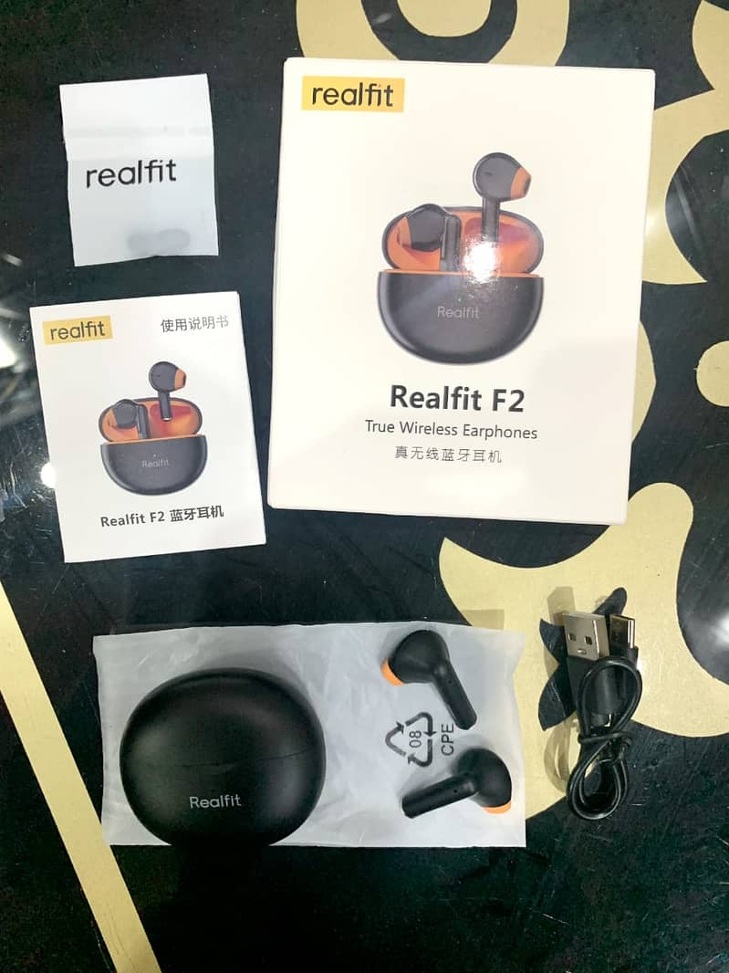 New Launched Realfit f2 Earbuds with B 5.3v (Gaming Earphones/airpods) 1