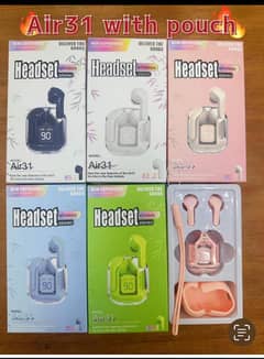 Air 31 Earbuds Big Box with Pouch Moq 20Pc
