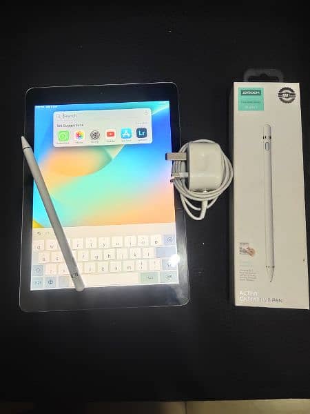 ipad 6th generation 128 Gb with charger + universal pencil 0