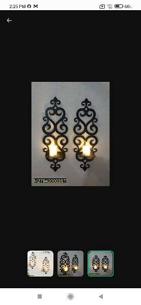 2 pcs candle holder wall decoration 0