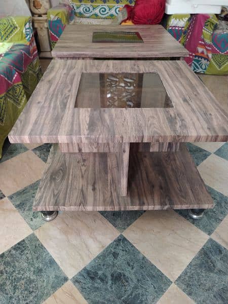 2 wooden center tables new style 33 x 33 inches 3